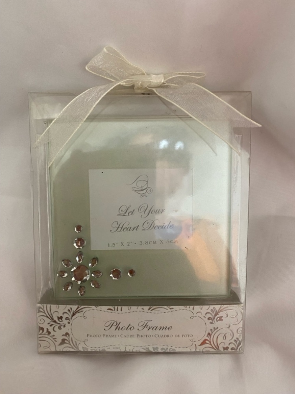 1-Disney Glass and Rhinestones Picture Frames 1.5” x 2”